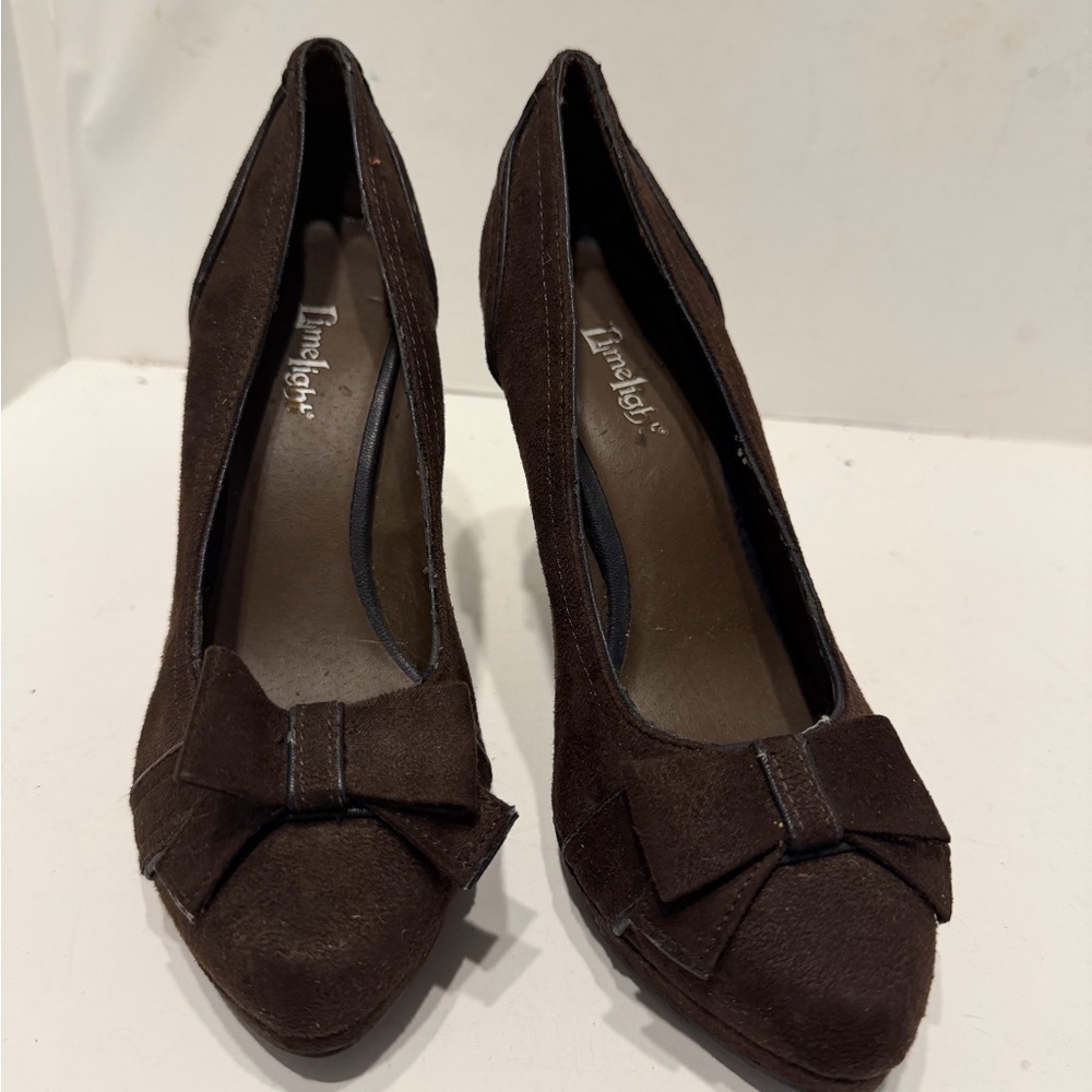 Limelight Dark Brown Heels with Bow